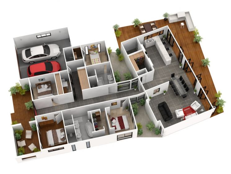 Планировка одноэтажного дома -строительство домов под ключ по хорошим ценам, стройка под ключ, стройка проекты домов, индивидуальное проектирование, готовые проекты, дом под ключ